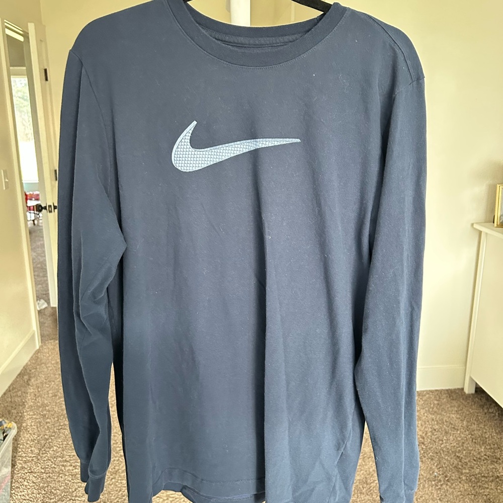 Nike Men's Navy Long Sleeve Shirt
